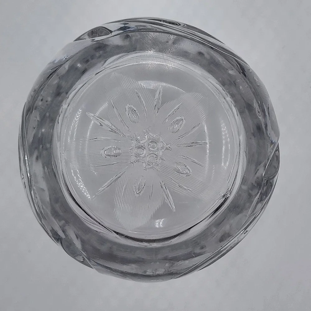 McKee Clematis Sugar Bowl Innovation Cut Clear Pressed Glass EAPG Antique 1910s